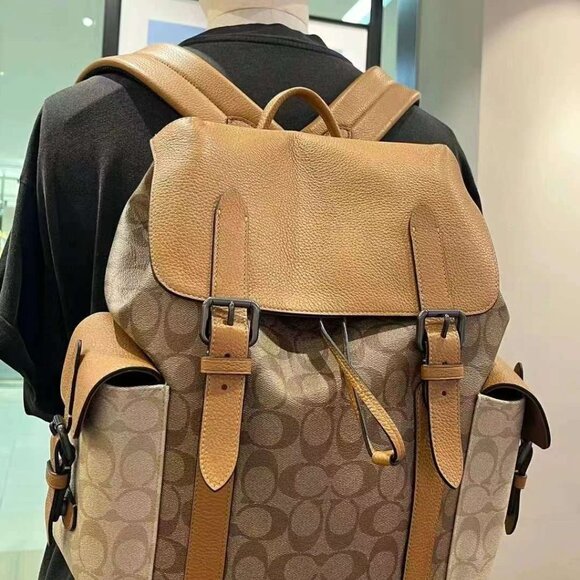 NWT Coach Hudson Backpack In Colorblock Signature Canvas CR335 - Picture 4 of 12